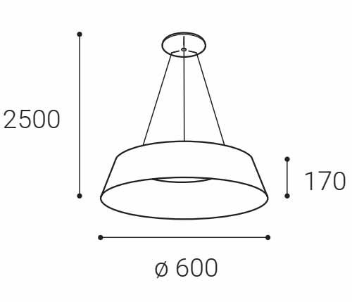 LED2 3272753 Svítidlo KATY 60 Z, B 60 2CCT 3000K/4000K závěsné černé - LED2 Lighting (obrázek 2)