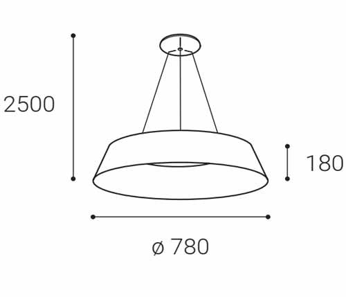 LED2 3272851 Svítidlo KATY 78 Z,  80 2CCT 3000K/4000K ZÁVĚSNÉ BÍLÉ - LED2 Lighting (obrázek 2)