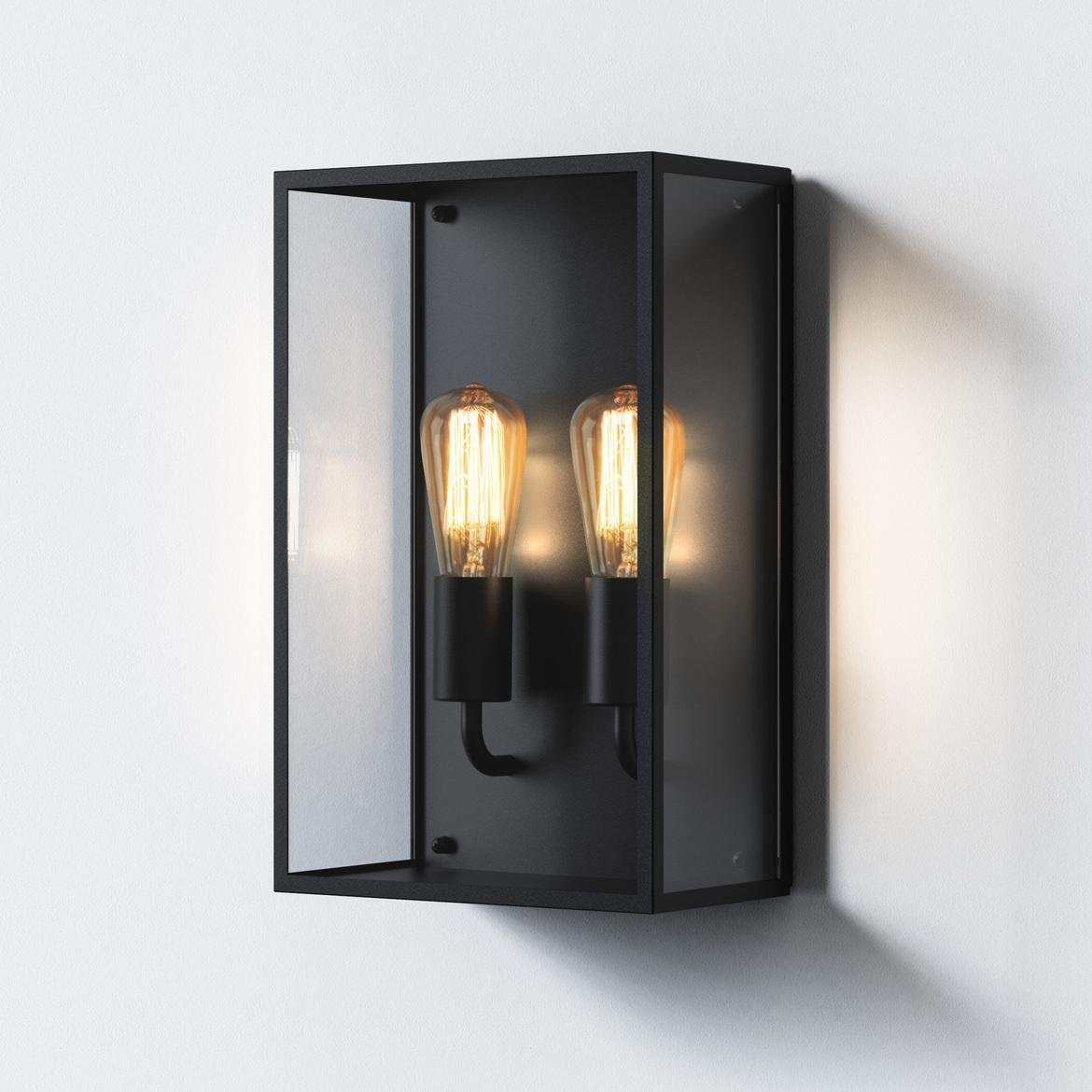 AST 1183027 Venkovní nástěnné svítidlo Messina Twin 2x12W E27 černá - ASTRO Lighting