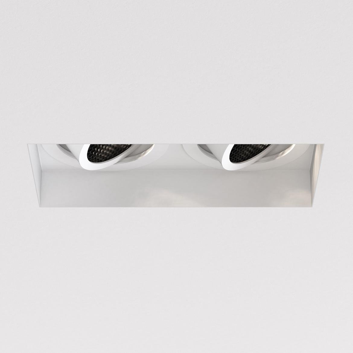 AST 1248022 Downlight svítidlo Trimless Square Twin nastavitelné 2x6W GU10 bílá - ASTRO Lighting