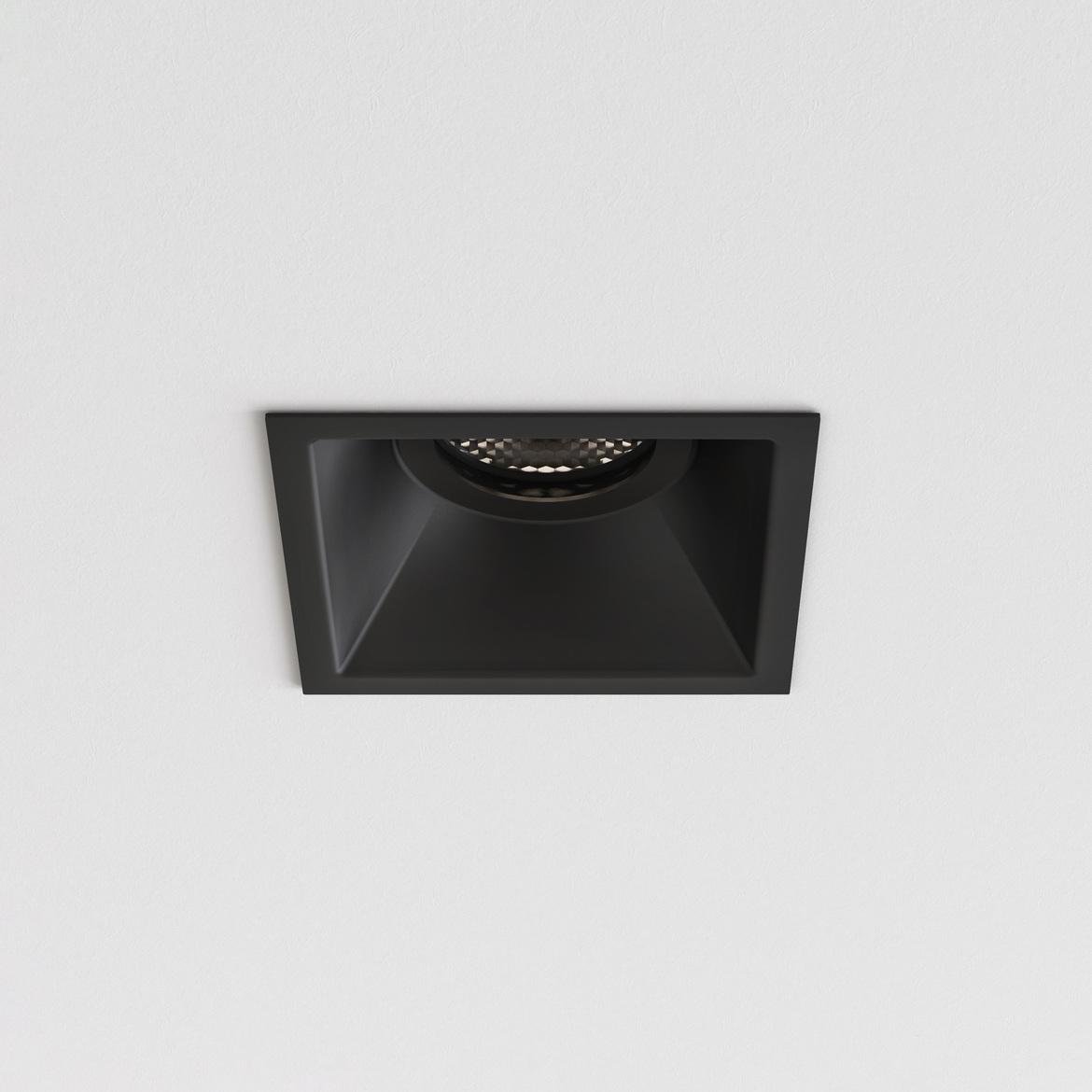 AST 1249039 Downlight svítidlo Minima Slimline Square fixní protipožární IP65 6W GU10 černá - ASTRO Lighting