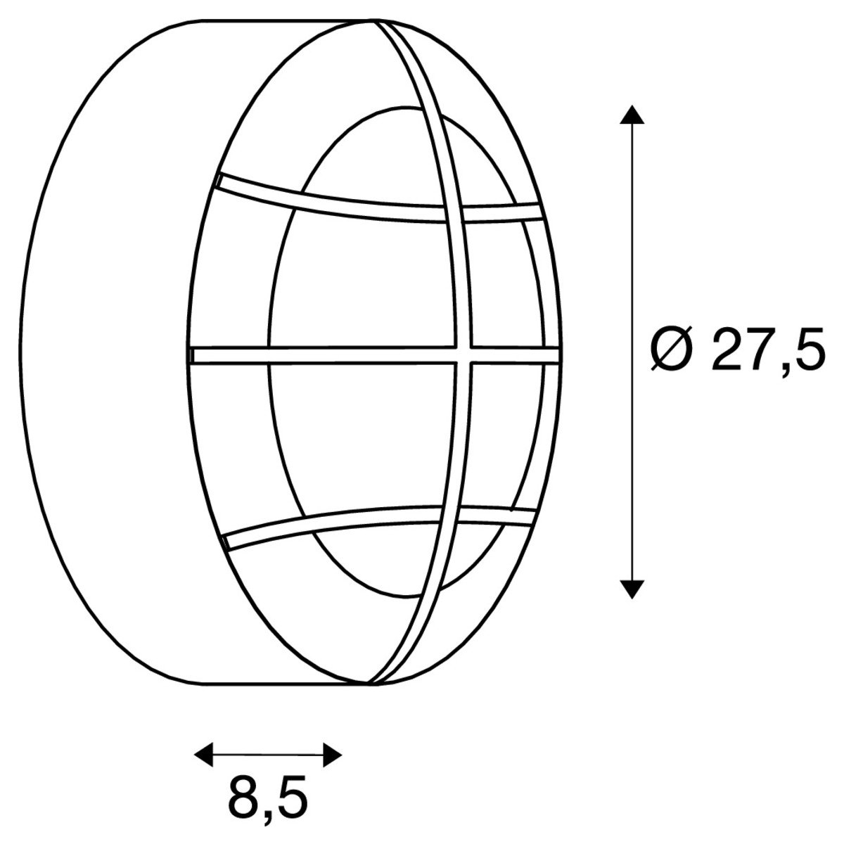 LA 229085 Venkovní svítidlo BULAN mřížka nástěnná antracit 230V E27 2x25W  - BIG WHITE (SLV) (obrázek 7)