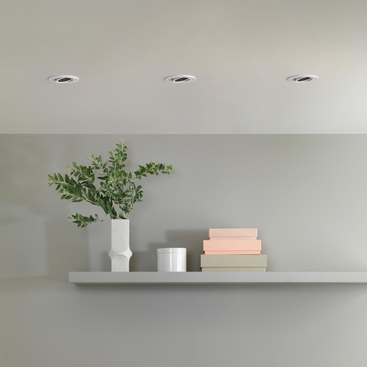 AST 1434004 Downlight svítidlo Pinhole Slimline Square nastavitelné protipožární 6W GU10 bílá - ASTRO Lighting (obrázek 2)