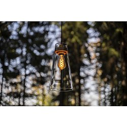 Obrázek pro produkt Závěsné svítidlo Element Easy Small | tmavý dub, zlatá patice, foukané sklo čiré - YOURDESIGN