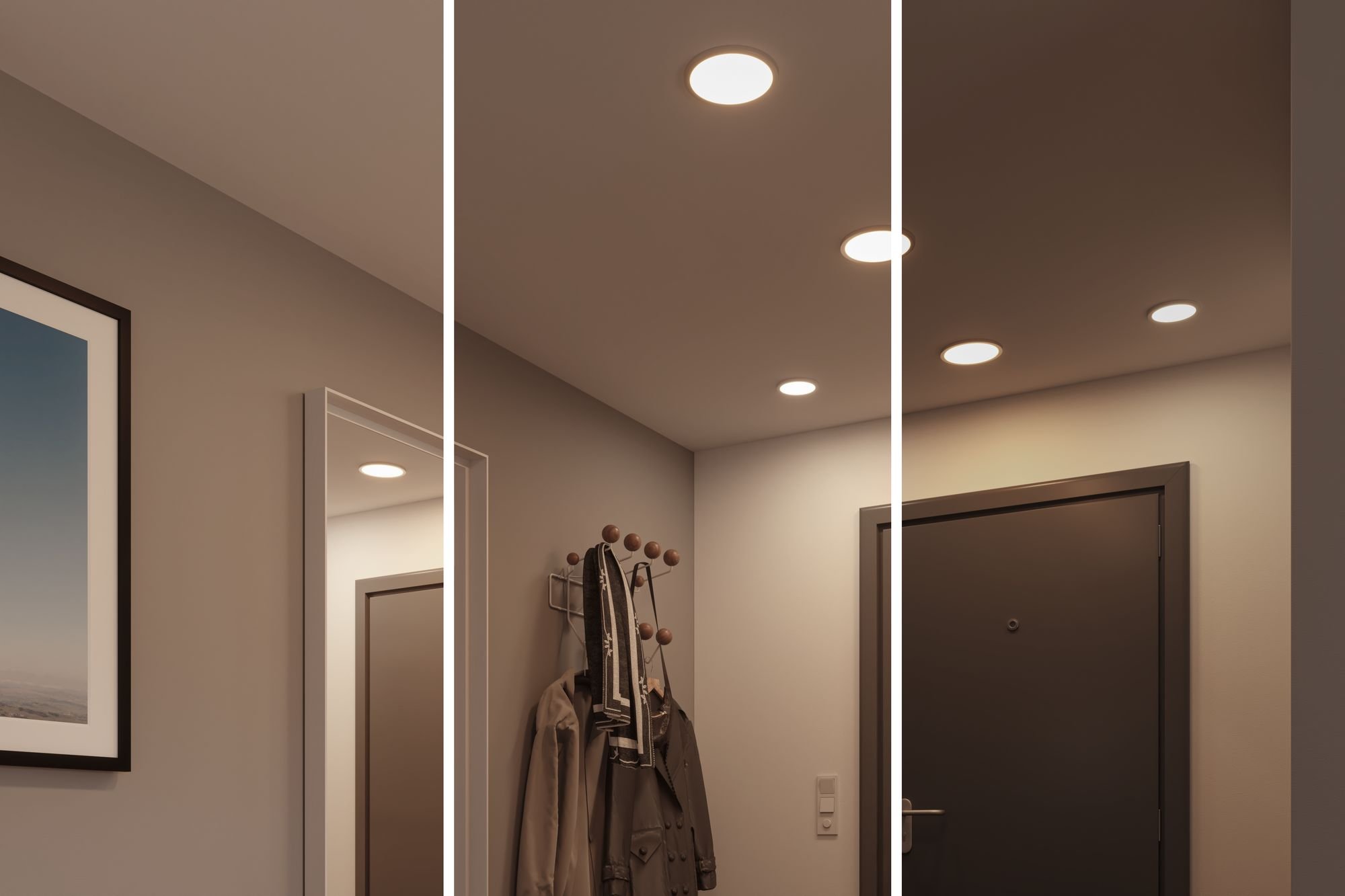 P 93055 LED vestavné svítidlo Areo VariFit IP44 3-krokové-stmívatelné 175mm 13W 4.000K bílá - PAULMANN (obrázek 5)