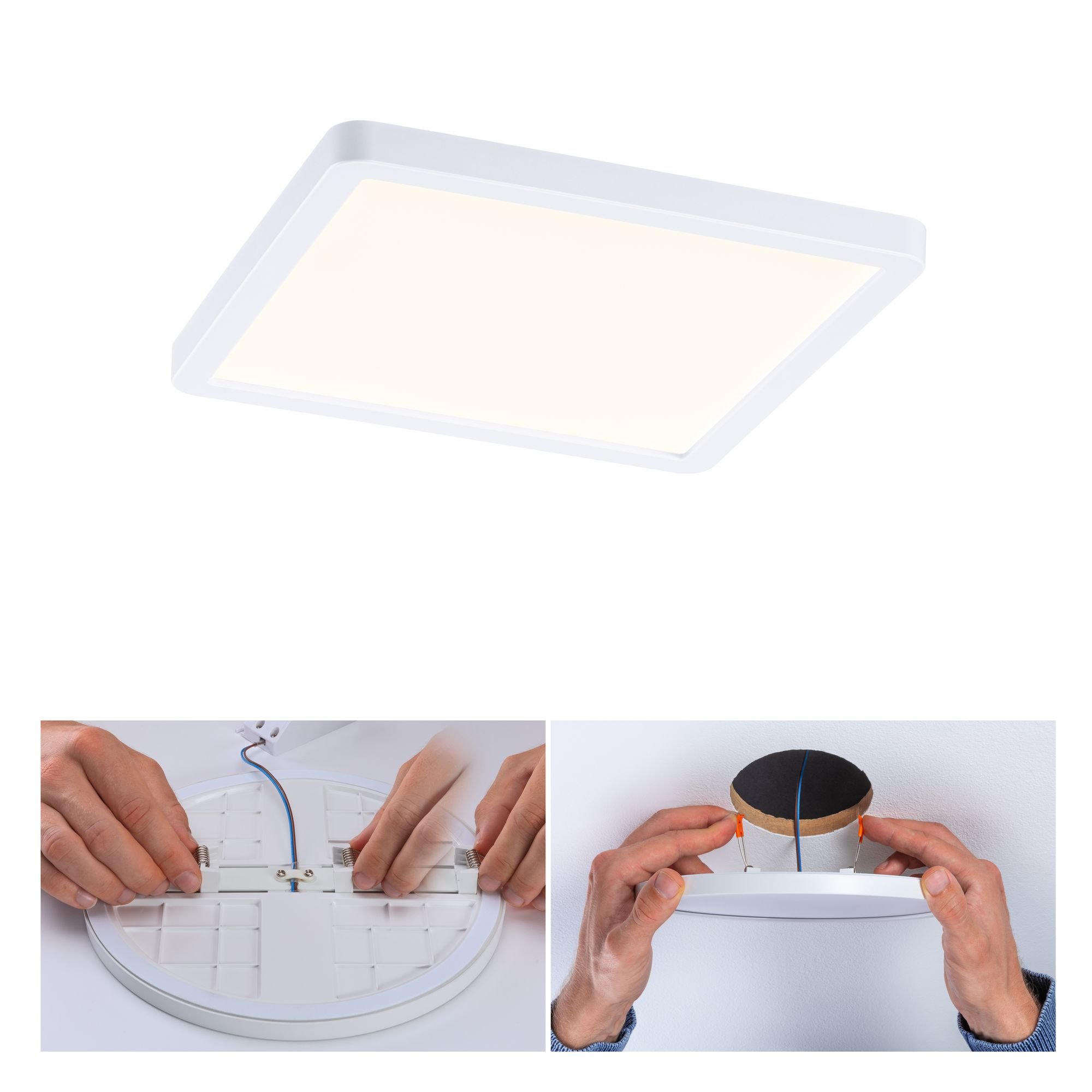 P 93053 LED vestavné svítidlo Areo VariFit IP44 3-krokové-stmívatelné 175x175mm 13W 3.000K bílá - PAULMANN (obrázek 2)