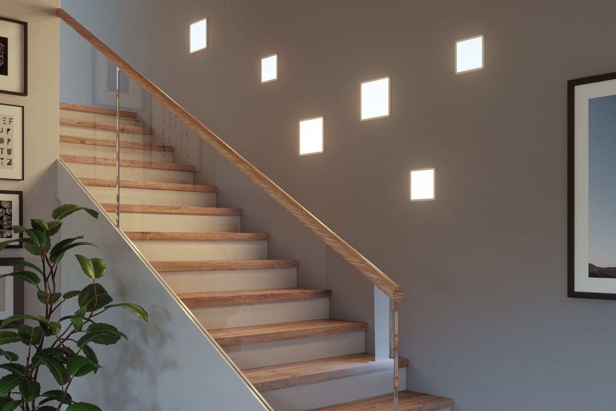 P 93053 LED vestavné svítidlo Areo VariFit IP44 3-krokové-stmívatelné 175x175mm 13W 3.000K bílá - PAULMANN (obrázek 5)