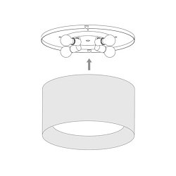 Obrázek pro produkt BEVEL stropní základna velká 230V E27 4x60W (starý kód: AST 7057) - ASTRO Lighting