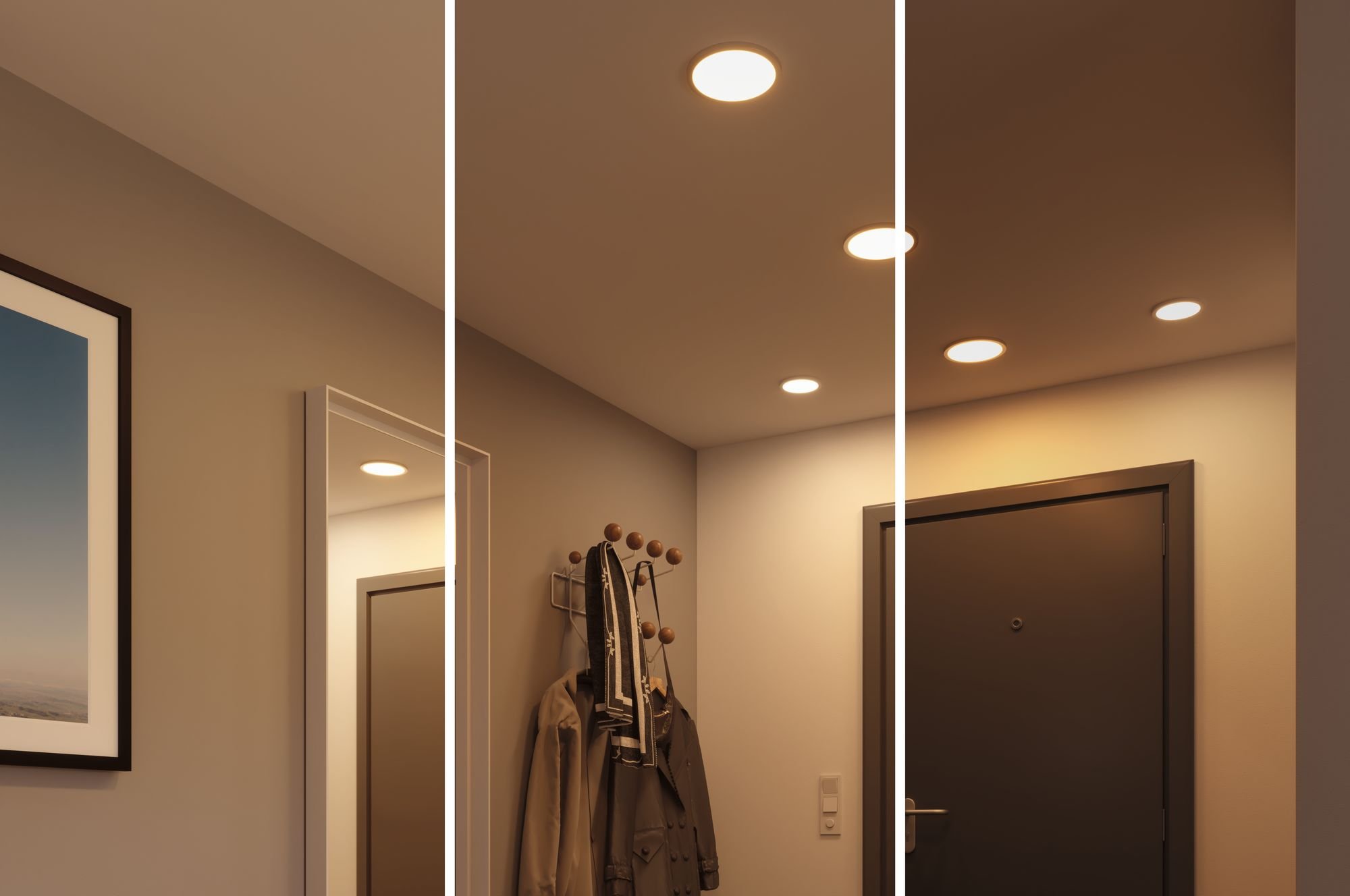 P 93052 LED vestavné svítidlo Areo VariFit IP44 3-krokové-stmívatelné 230mm 16W 3.000K chrom - PAULMANN (obrázek 5)