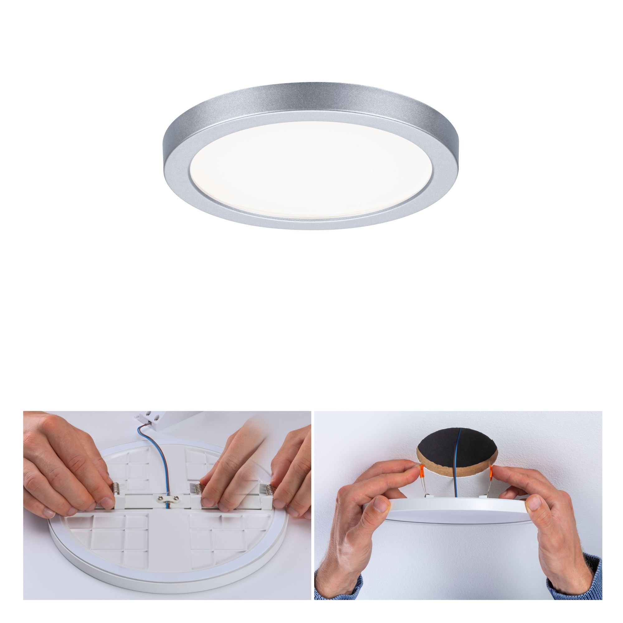 P 93037 LED vestavné svítidlo Areo VariFit IP44 kruhové 118 6,5W 4.000K matný chrom - PAULMANN