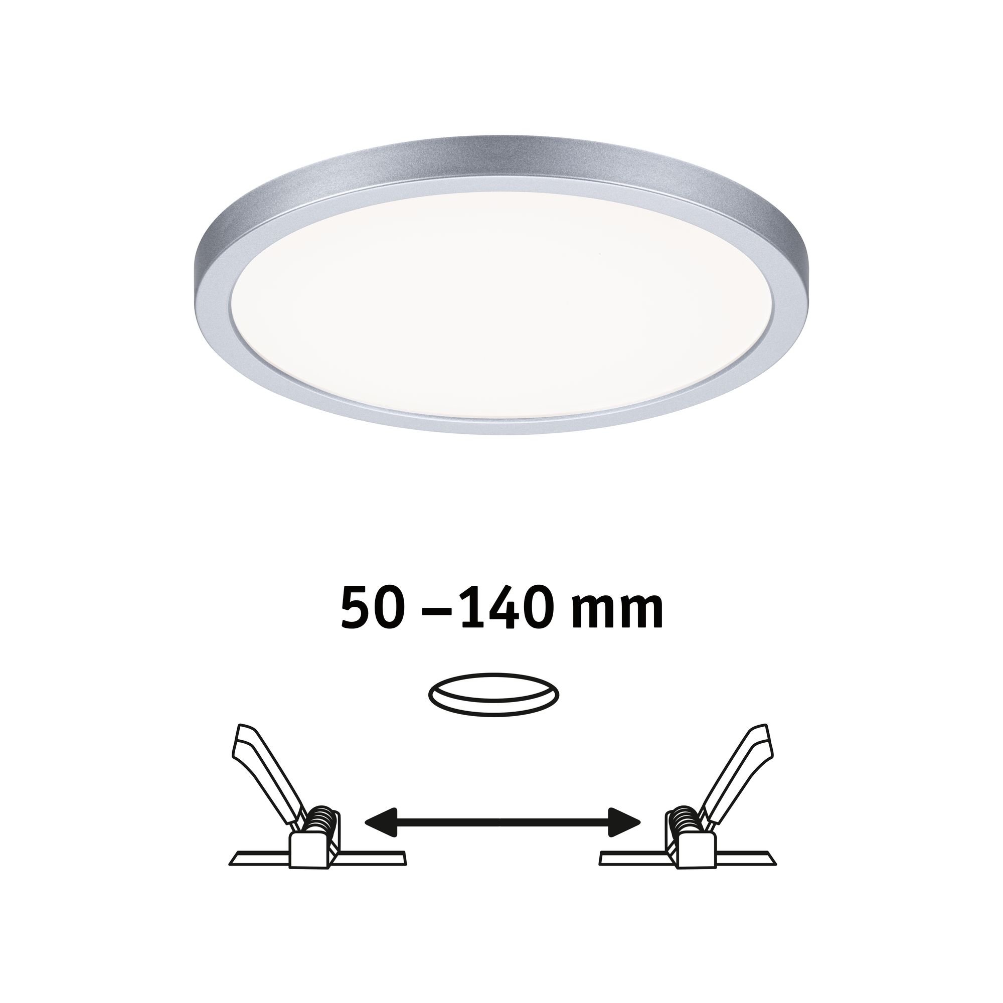 P 93038 LED vestavné svítidlo Areo VariFit IP44 kruhové 175 13W 4.000K matný chrom - PAULMANN (obrázek 2)