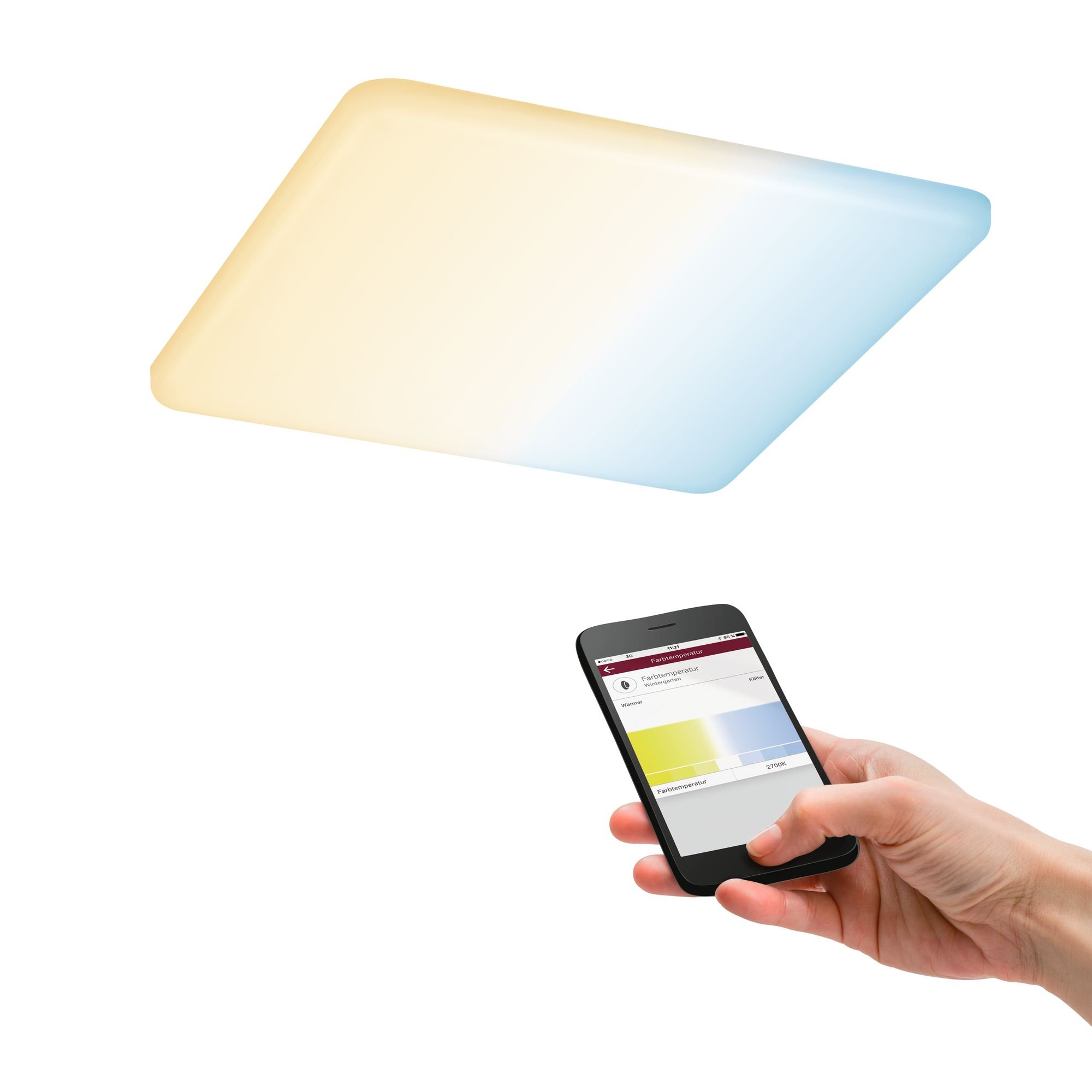 P 95384 LED vestavné svítidlo Veluna VariFit Zigbee měnitelná bílá 185x185mm IP44 15W - PAULMANN