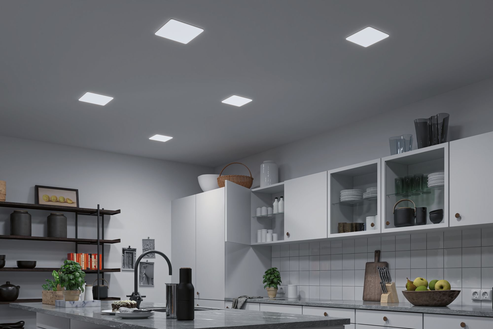 P 95379 LED vestavné svítidlo Veluna WhiteSwitch 185mm x 185mm IP44 stropní montáž 14W včetně sv. zdroje - PAULMANN (obrázek 5)