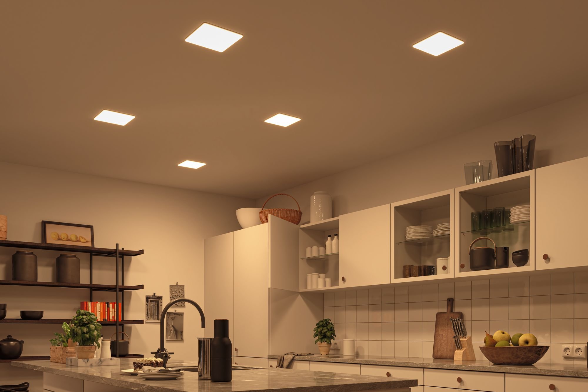 P 95379 LED vestavné svítidlo Veluna WhiteSwitch 185mm x 185mm IP44 stropní montáž 14W včetně sv. zdroje - PAULMANN (obrázek 6)