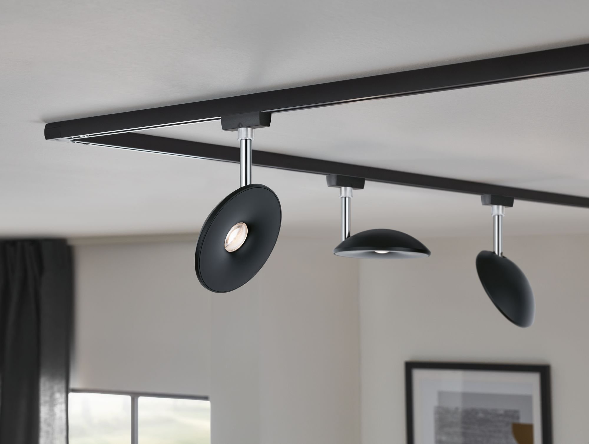 P 96938 URail LED-spot Sphere černá mat chrom 7,4W 2.700K - PAULMANN (obrázek 2)
