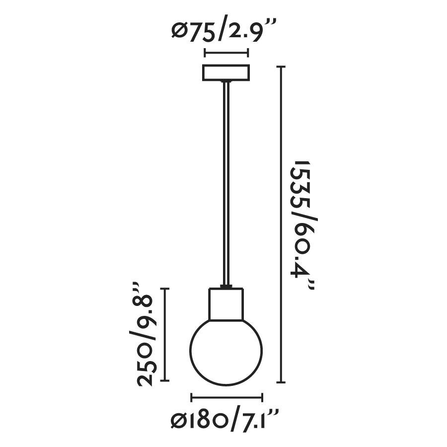 FARO 74427C-01 MOON závěsné svítidlo, tmavě šedá - FARO (obrázek 2)