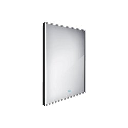 Obrázek pro produkt LED osvětlené zrcadlo 600x800 s dotykovým senzorem 2700-6000K černé - NIMCO
