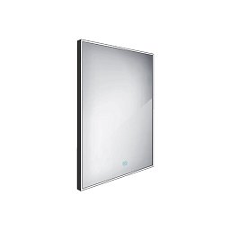 Obrázek pro produkt LED osvětlené zrcadlo 600x800 s dotykovým senzorem 2700-6000K černé - NIMCO