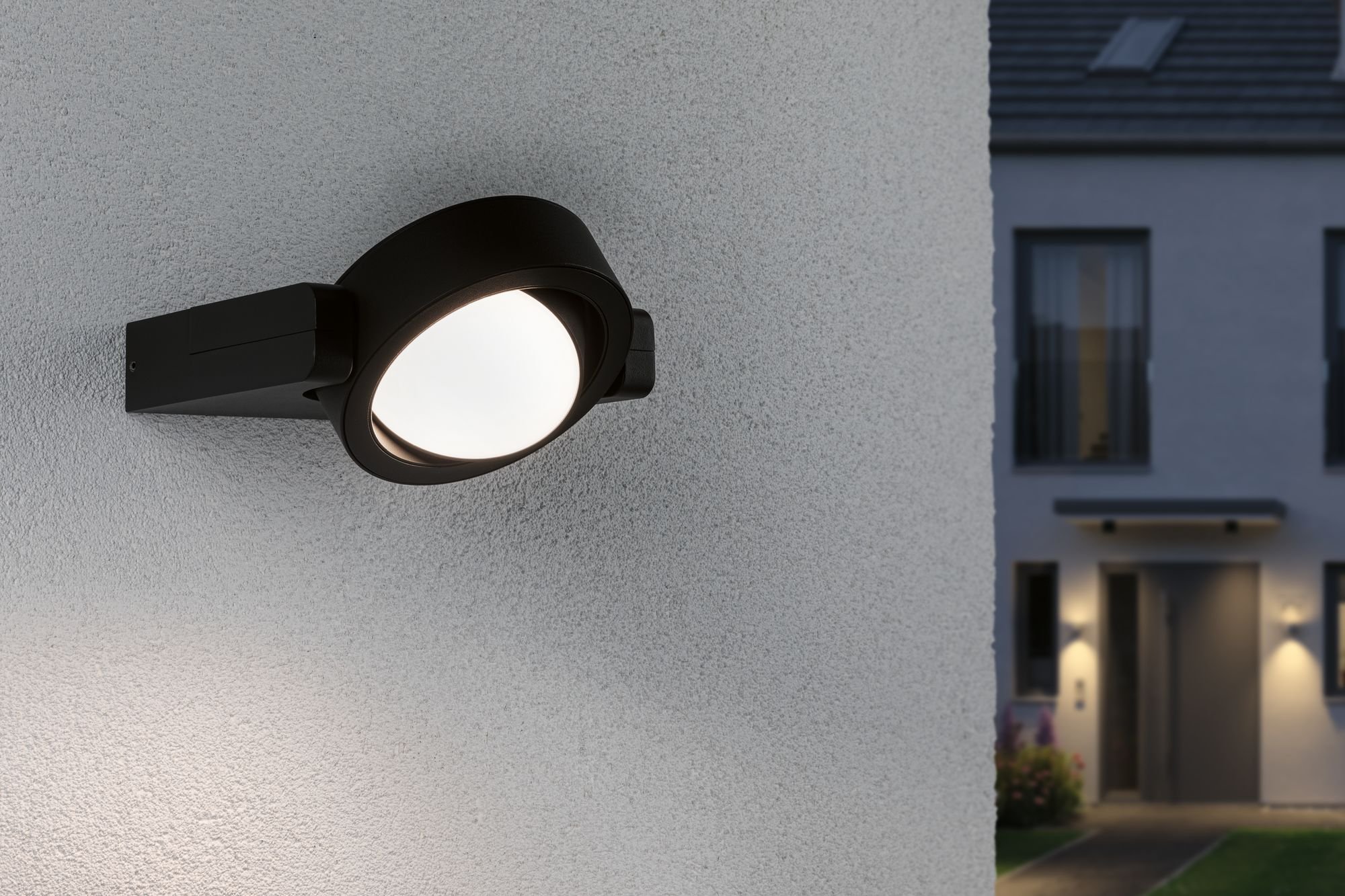 P 94406 Venkovní nástěnné svítidlo Swivea antracit IP44 8W 230V teplá bílá nastavitelná hlava svítidla - PAULMANN (obrázek 3)