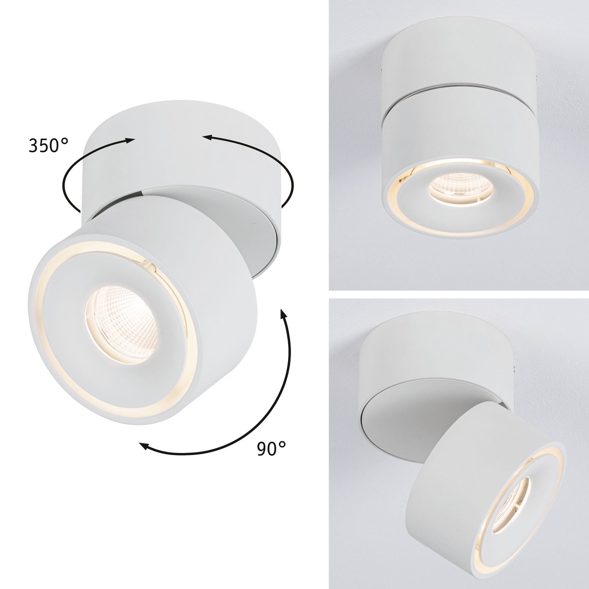 P 93373 Přisazené svítidlo LED Spircle bílá mat 8,0W 3.000K 36° - PAULMANN