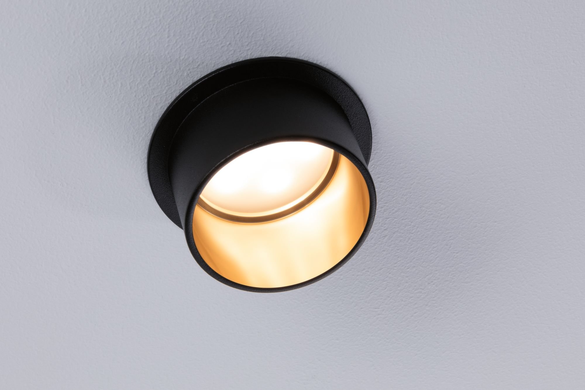 P 93379 Vestavné svítidlo LED Gil 6W černá mat zlatá IP44 2.700K 3-krokové-stmívatelné - PAULMANN (obrázek 3)