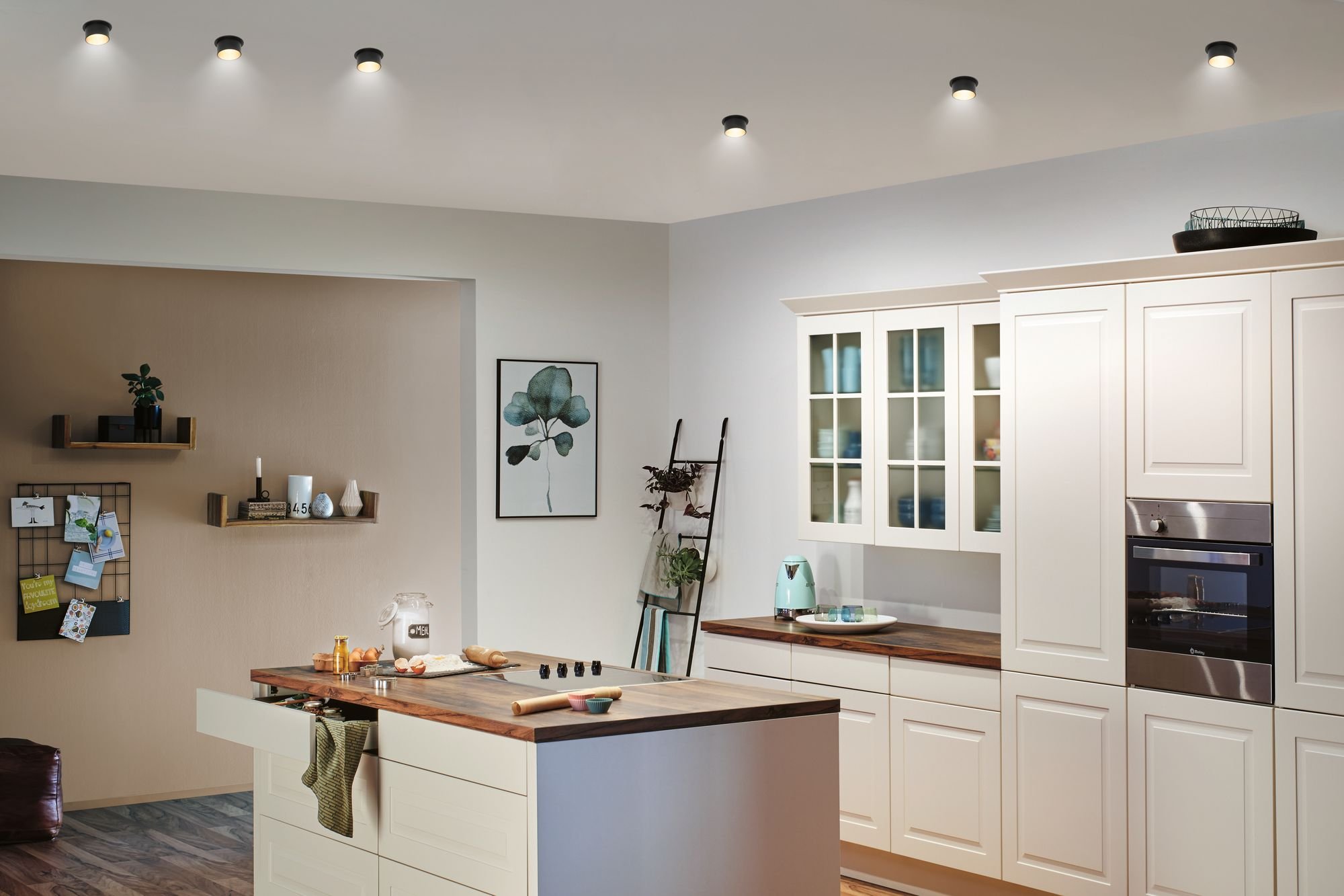 P 93379 Vestavné svítidlo LED Gil 6W černá mat zlatá IP44 2.700K 3-krokové-stmívatelné - PAULMANN (obrázek 5)