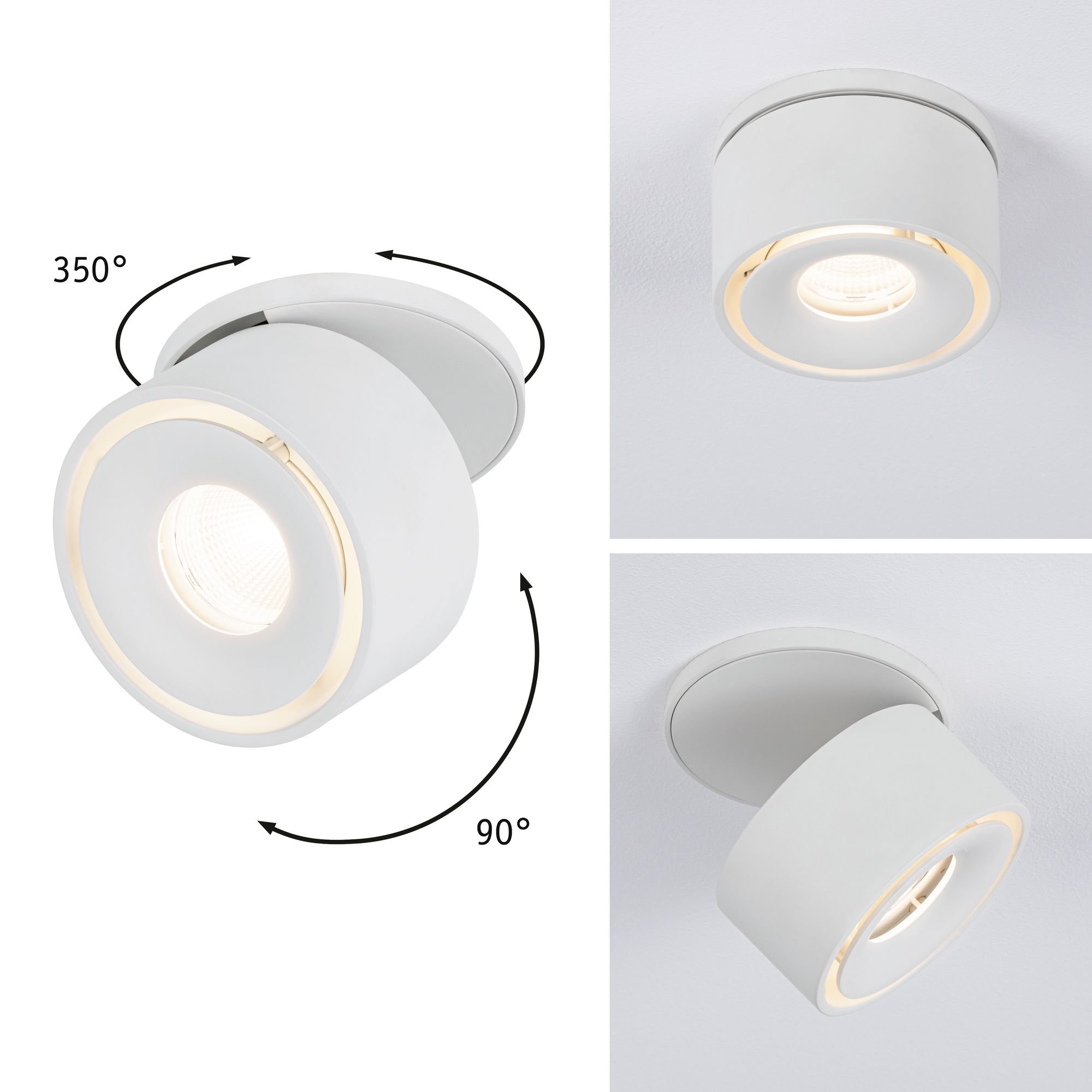 P 93372 Vestavné svítidlo LED Spircle bílá mat 8,0W 3.000K 36° - PAULMANN
