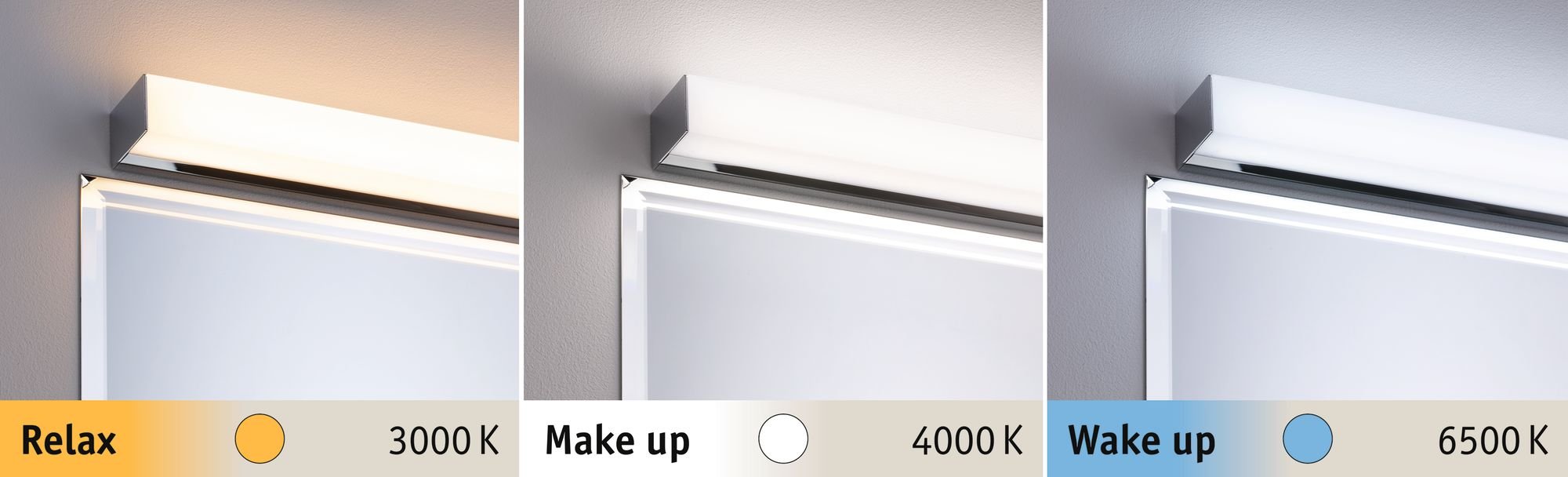 P 78945 HomeSpa LED svítidlo k zrcadlu Tova IP44 kov akryl měnitelná bílá 2.700K - PAULMANN (obrázek 3)