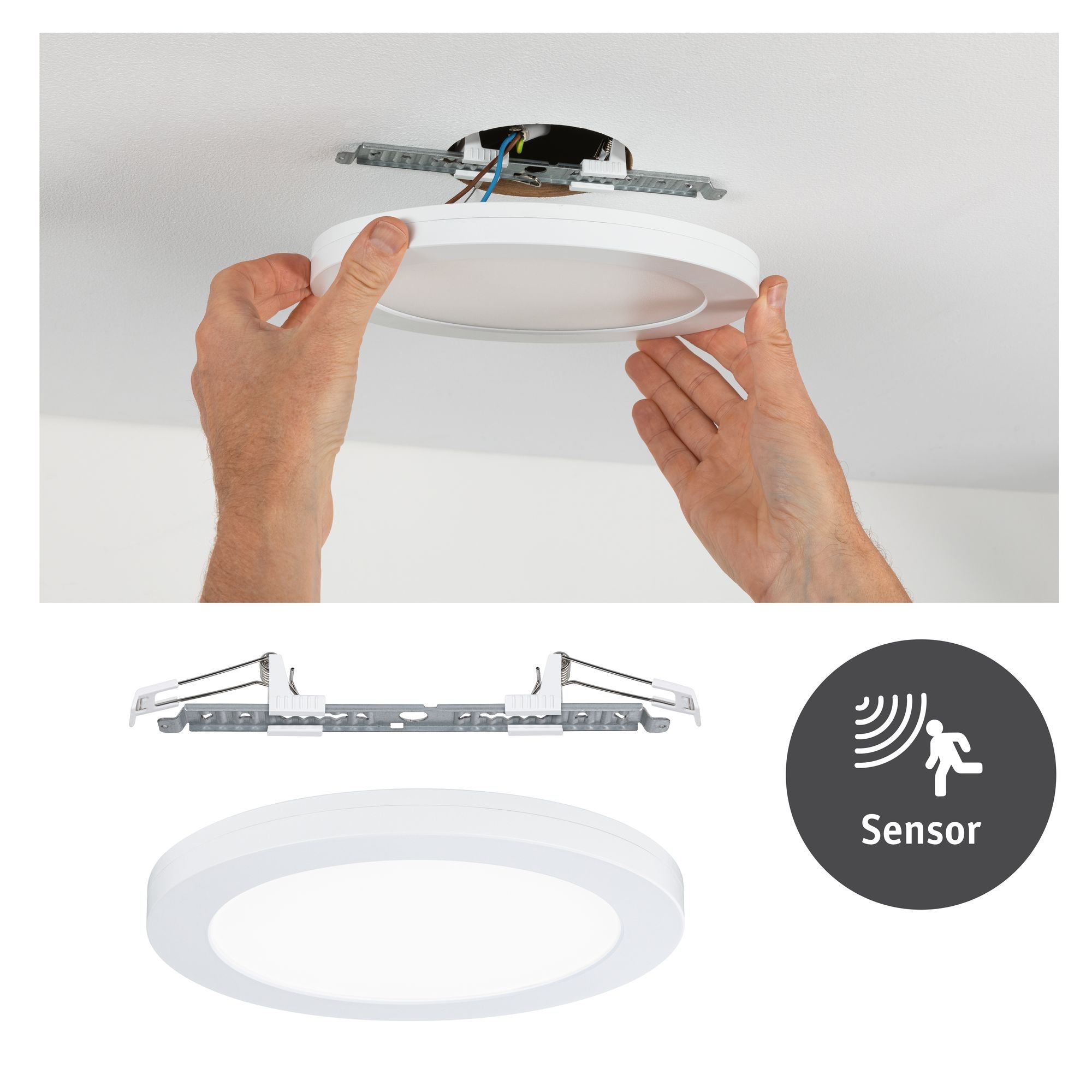 P 95391 LED vestavné svítidlo Cover-it senzor kruhové 225mm, 16,5W 4000K bílá mat - PAULMANN