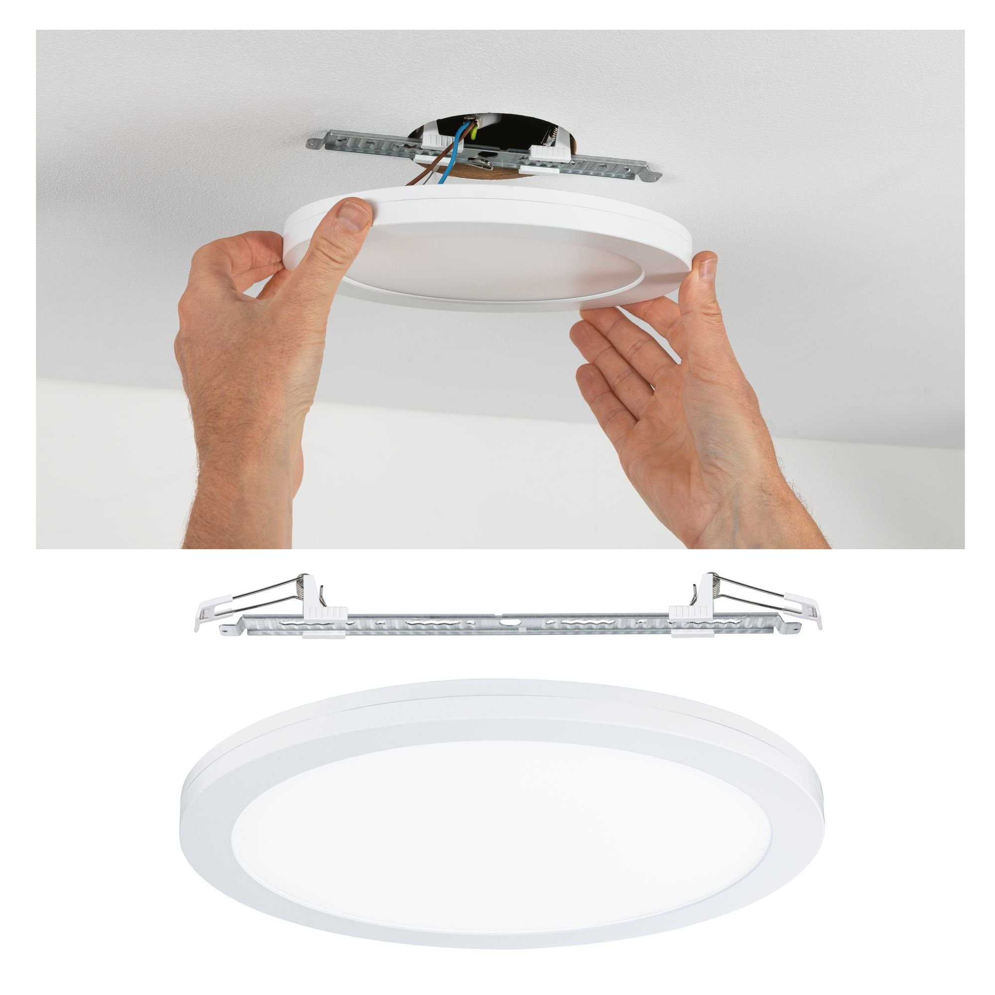 P 95390 LED vestavné svítidlo Cover-it kruhové 330mm, 22W 4000K bílá mat Panel pro vestavnou i přisazenou montáž - PAULMANN