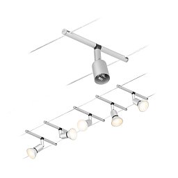 Obrázek pro produkt Lankový systém Salt matný chrom 5 spotů bez zdroje světla max. 10W GU5,3 DC 60VA - PAULMANN