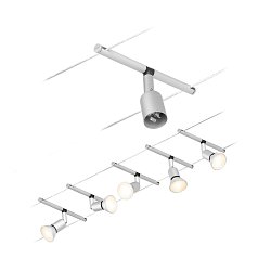 Obrázek pro produkt Lankový systém Salt matný chrom 5 spotů bez zdroje světla max. 10W GU5,3 DC 60VA - PAULMANN
