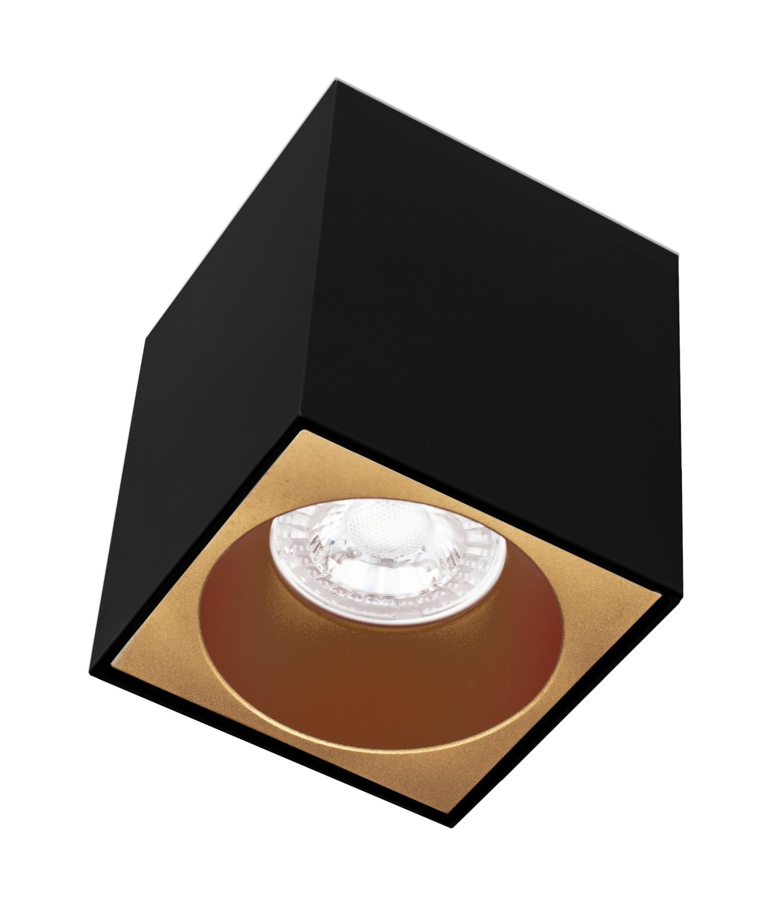 CEN ESQNG80-GU10 ESSENZA přisazené svítidlo SQ GU10 černá/zlatá 80mm - CENTURY