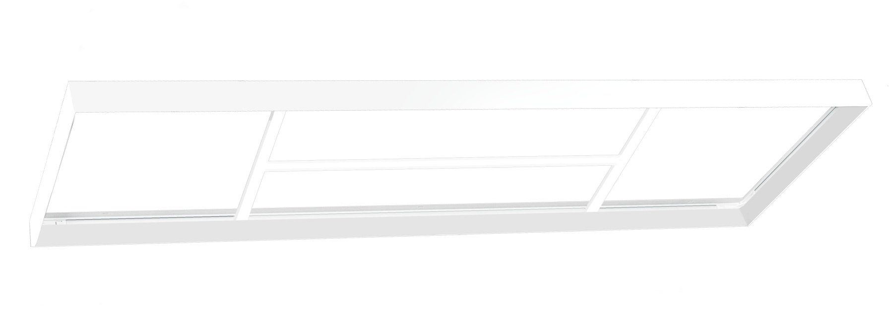 CEN KIT-PLFS120B Rám pro povrchovou montáž LED panelu 30x120 celistvý rám bílý - CENTURY
