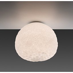 Obrázek pro produkt Stropní / nástěnné svítidlo METEORITE 15 E14 bílé foukané sklo - ARTEMIDE