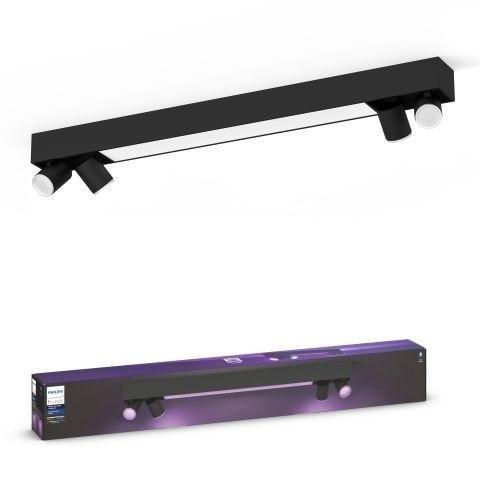 Levně PH 50607/30/P7 Hue LED White and Color Ambiance Stropní bodové svítidlo Philips Centris BT 50607/30/P7 40W + 4x5,7W GU10, 4000lm, 2000K-6500K, RGB, IP20, černé - PHILIPS HUE (915005928701)