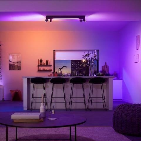 PH 50607/30/P7 Hue LED White and Color Ambiance Stropní bodové svítidlo Philips Centris BT 50607/30/P7 40W + 4x5,7W GU10, 4000lm, 2000K-6500K, RGB, IP20, černé - PHILIPS HUE (915005928701) (obrázek 4)