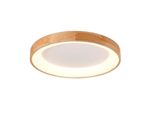 AZZ AZ2698 LED Stropní přisazené svítidlo Azzardo Silvam 65 Top AZ2698 50W 3250lm 3000K IP20 65cm přírodní dřevo/bílá - AZZARDO