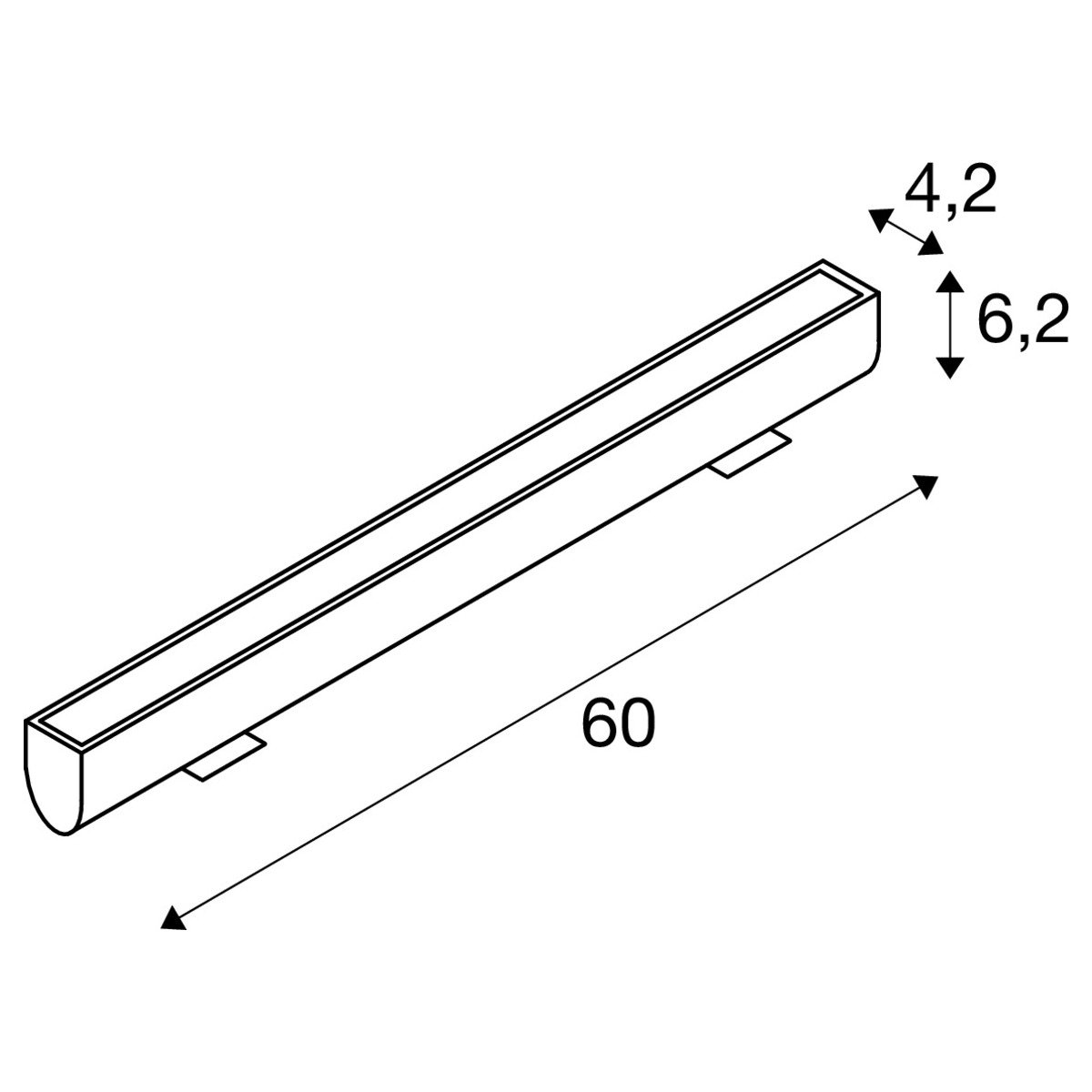LA 1003447 GALEN 60 SP vnitřní Single Colour LED profil antracit CCT switch 3000/4000 K - BIG WHITE (SLV) (obrázek 8)