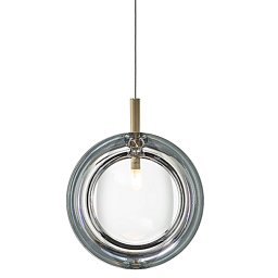 Obrázek pro produkt Závěsné svítidlo LENS čiré - kartáčované kování, bez baldachýnu 1/85/95150L/B/00000/160/A/BBR/2,5- BOMMA