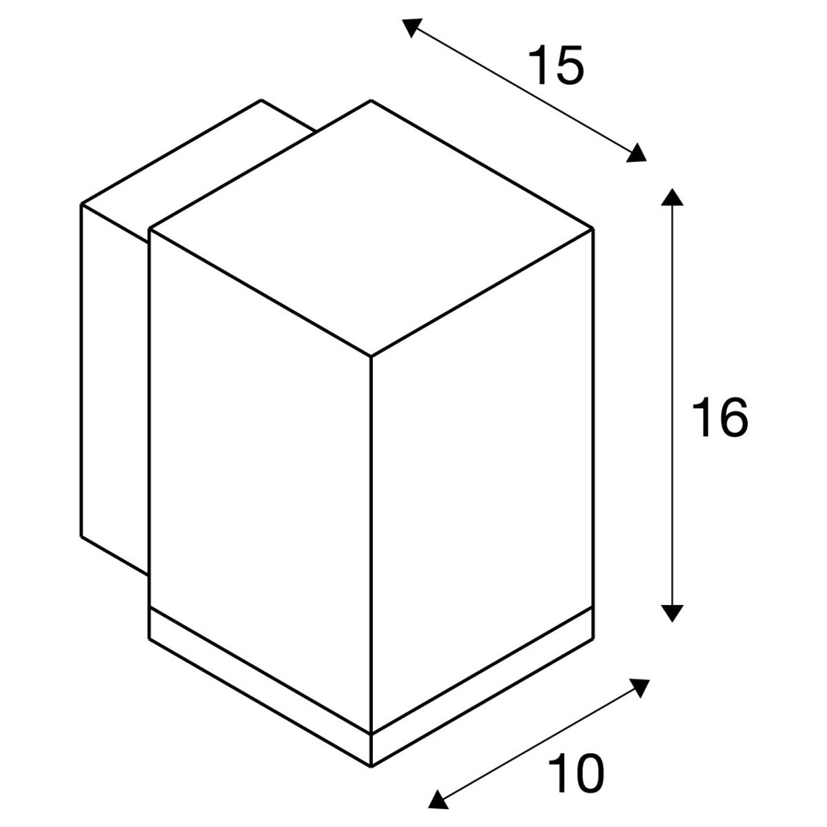 LA 1003417 ENOLA SQUARE M single venkovní LED nástěnné přisazené svítidlo antracit - BIG WHITE (SLV) (obrázek 24)
