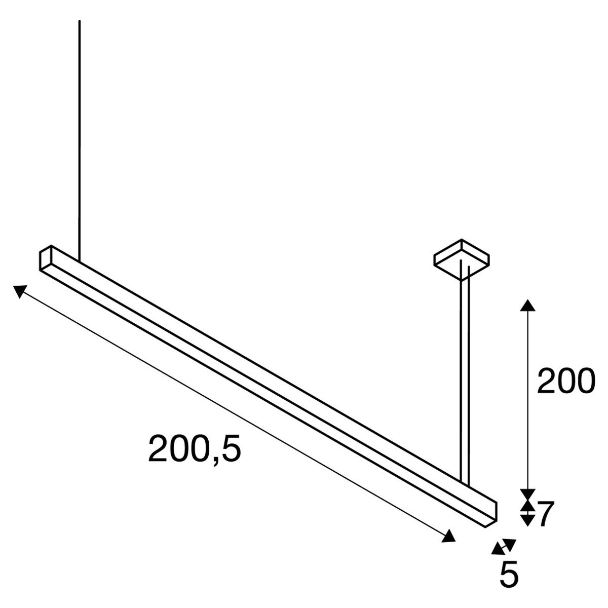 LA 1001409 GLENOS profilové závěsné svítidlo LED, 4000 K, černá, 2 m, 85 W - BIG WHITE (SLV) (obrázek 10)