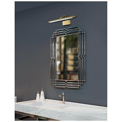 Obrázek pro produkt Nástěnné svítidlo nad obraz a zrcadlo TIFFANY mosaz hliník a akryl LED 12W 230V 4000K IP20 - NOVA LUCE