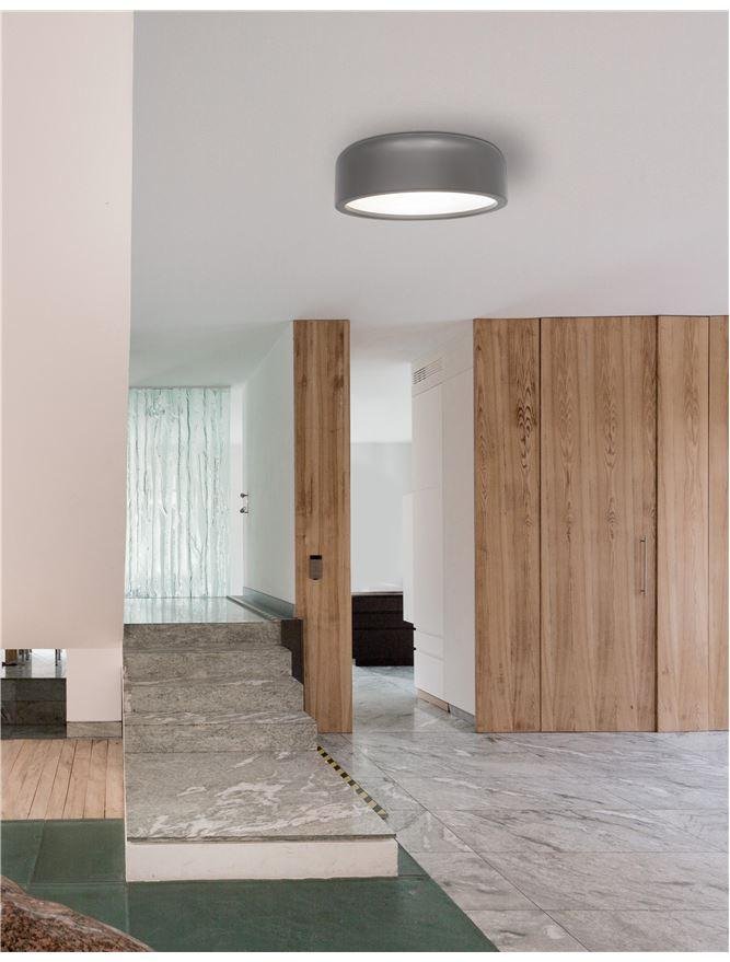NV 826807 Stropní svítidlo PERLETO stropní svítidlo ocel šedý kov a akrylový difuzor E27 2x12W - NOVA LUCE