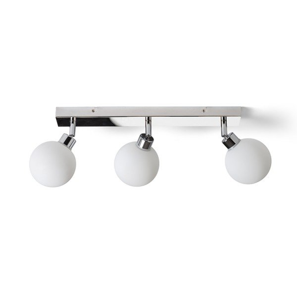 RED R13691 BOLLY III přisazená opálové sklo/chrom 230V G9 LED 3x3W IP44 - RED - DESIGN RENDL
