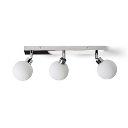 Obrázek pro produkt BOLLY III přisazená opálové sklo/chrom 230V G9 LED 3x3W IP44 - RED - DESIGN RENDL