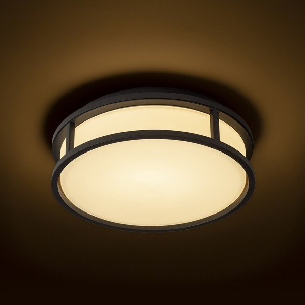 RED R13677 GRANDE LED 25 stropní opálové sklo/černá 230V LED 12W IP44 3000K - RED - DESIGN RENDL (obrázek 3)