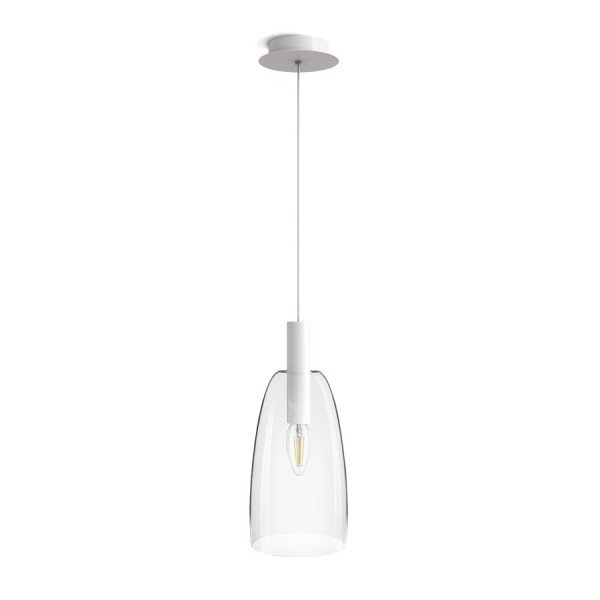 RED R13658 BELLINI L E14 závěsná bílá čiré sklo 230V E14 15W - RED - DESIGN RENDL
