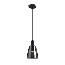 Obrázek pro produkt BELLINI M LED závěsná černá kouřové sklo 230V LED 5W 30° 3000K - RED - DESIGN RENDL