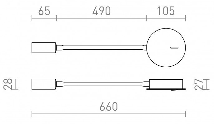RED R13648 VALE nástěnná černá 230V LED 3W 30° 3000K - RED - DESIGN RENDL (obrázek 6)